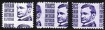 1281 3c Parkman 3 different misperfs MNH
