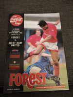 Nottingham Forest V West Ham United 27/10/1993 League Cup Programme