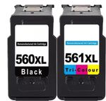 Ink Cartridge 560XL 561XL for Canon TS7450 TS7451 TS5350 Pack of 2