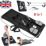 8 in 1 Multifunctional Fitness Board Pilates Reformer Set for Home Workouts Body