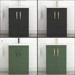 Floor Standing Vanity Unit Bathroom Sink Storage Cabinet 2 Door 500/600/800mm