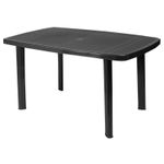 Large Rectangle Collapsible Garden Table Plastic Patio Deck Furniture Outdoor