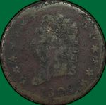 1808 Classic Head Large Cent Very Good VG Coin, Corrosion #38068