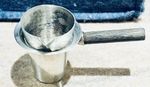 Vintage Mexico Sterling Silver Brandy Snifter Warmer Jigger Wood Handle Signed