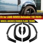 WIDE FENDER FLARE WHEEL ARCH TRIM KIT GLOSS BLACK FOR DEFENDER 110 L663 2020+ UK