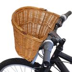 Wickerfield Bicycle Wicker Shopping Basket with Metal Carry Handle