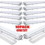 10X 5FT IP65 LED Strip Lights Batten Tube Light Office Shop Garage Ceiling Lamp