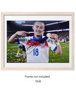 Chloe Kelly Hand Signed England WSL Euros Winner 2025 Photo 12x8 + Verified COA