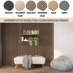Luxury Acoustic Wall Slatted 3D Wood Veneer Decorative Panels - 300cm x 60cm