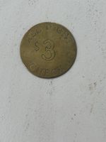 The Octoroon Madame Bolanger , Los Angele $3 Check Brass Brothel Token Coin T 43