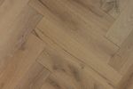 £44.99 - Herringbone Parquet Oak Natural Brown Flooring - 15x4x125 - SAMPLE