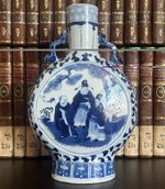 A Beautiful Antique Chinese Blue And White Moon Flask Vase 19th Century
