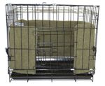 Danish Design Dog Crate Bumper Sherpa Fleece, Ecoflex Recycled Filling Olive XL