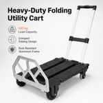 Foldable Hand Trolley Cart Portable Luggage Shopping Dolly  2 Wheel Heavy Duty