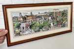 Framed Vintage Southern Vectis Bus Timetable, Comedy Newport Scene c1995. Wight