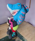 Vintage 1995Mattel Street Sharks Streex Plush Hand Puppet  20 Inches