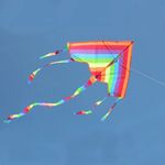 Easy Fly Colorful Rainbow Kite Outdoor Fun Sports Beach Kids Children Buitenspee