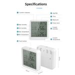 A-Temperature Humidity Gauge -9.9 To 60℃ Battery Powered 0%RH To 99%RH Digital