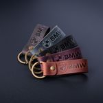 Bmw style leather keyring  crazy horse high quality