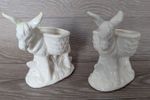 Vintage Planter  Donkey Indoor Japan White Ceramic Small Vase Pot Kitsch - Used