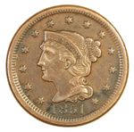 1851 1C BN Braided Hair Cent-Choice AU- SMH 1885