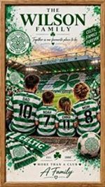 Celtic FC Celtic Park Personalised Family Print A4 "The W Family"