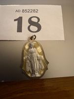 religious  catholic mother of pearl pendant