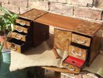 Japanese Scholars Desk / Table top cabinet with replaced handles