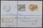 DOMINICA KGV 1927 Registered Cover 5.5d rate to UK