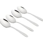 4 Pack Stainless Silver Steel Table Spoon Dinner Dessert Cutlery Kitchenware UK