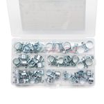 48Pcs 6 Sizes Fuel Injection Gas Line Hose Clamps Clip Pipe Clamp Kit 7mm-15mm