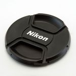 NIKON LC-52 STYLE 52MM CENTRE PINCH CLIP ON LENS CAP FOR NIKON WITH CAP KEEPER