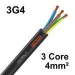 Nexans Titanex H07RN-F 4mm² 3 Core Heavy Duty Tough Rubber HO7 Cable Flex 32A