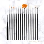 15 pcs Fine Detail Brushes Miniature Hobby Art Craft