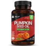Pumpkin Seed Oil Capsules 3000mg 100% Cold Pressed 180 Softgels 1500mg Linoleic