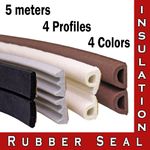 5M/10M Rubber Seal Weather Strip Sticky Tape Foam Door Window Draught Excluder