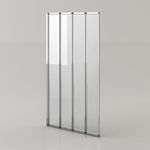 Shower Screen Over Bath Door 4 Fold Pivot Chrome Glass Folding & Seal 800 Panel