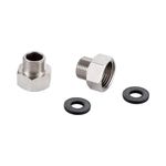 Ibergrif Compression Adaptor G3/8 to G1/2 Inch, 20 x 40 x 20 mm, Silver 