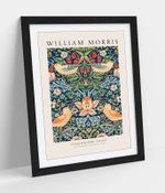 WILLIAM MORRIS 'STRAWBERRY THIEF' PLANT FRAMED WALL ART POSTER PRINT 4 SIZES