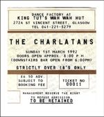 THE CHARLATANS 1992 concert ticket Glasgow King Tuts. Rare & collectible