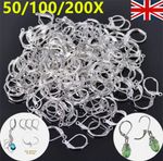 50-200x Silver Lever Back Earring Hooks French Ear Wire Back DIY Jewelry Making