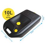 10L Black Waste Water Container with Hose for Caravan Motorhome Campervan RV