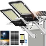9900000 LM LED Solar Street Light Commercial Dusk To Dawn Outdoor Road Wall Lamp