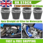 4X Motorcycle 54mm Air Intake Filter Pod Set For Yamaha Suzuki Kawasaki Honda UK