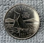 2001 - US QUARTER - Rhode Island - Mint D - USA Unites States of America