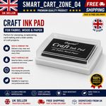 Black Ink Pad Inkpad Rubber Stamp Finger Print Craft Non-Toxic