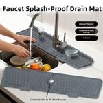 36/46/61cm Length Faucet Drain Mat Silicone Kitchen Sink Holder  for Bathroom