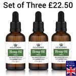 Organic Hemp Seed Oil 20,000mg -Dropper Bottle 50ml - Set of 3
