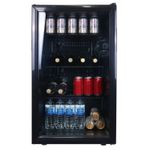 Under Counter Drinks Fridge 118L Beer / Wine Cooler With Glass Door - SIA DC1BL