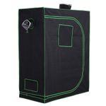 Outsunny Mylar Hydroponic Grow Tent w/ Floor Tray for Indoor Plant 120x60x150cm